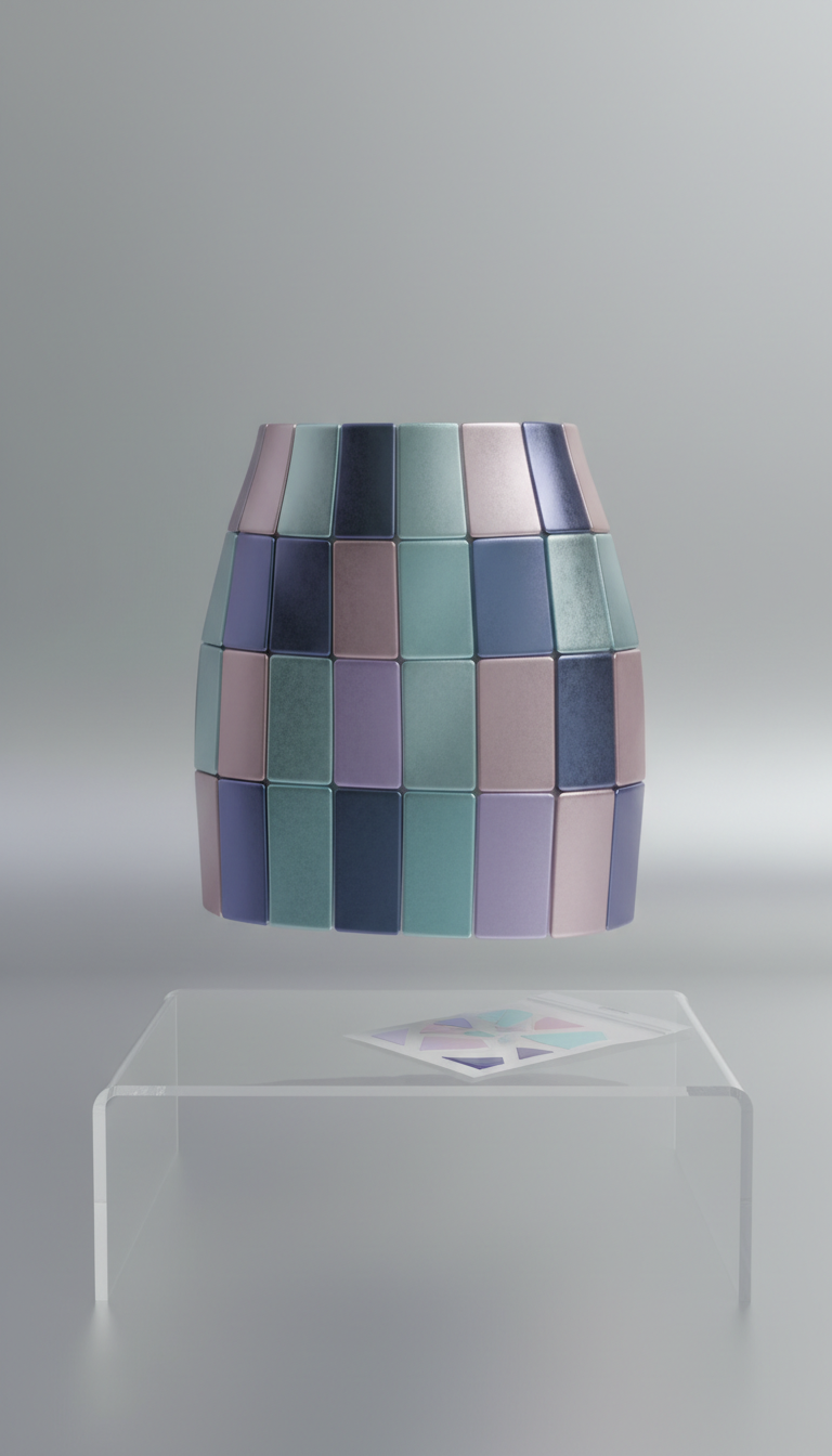 Metallic Mini Skirt with Holographic Shine